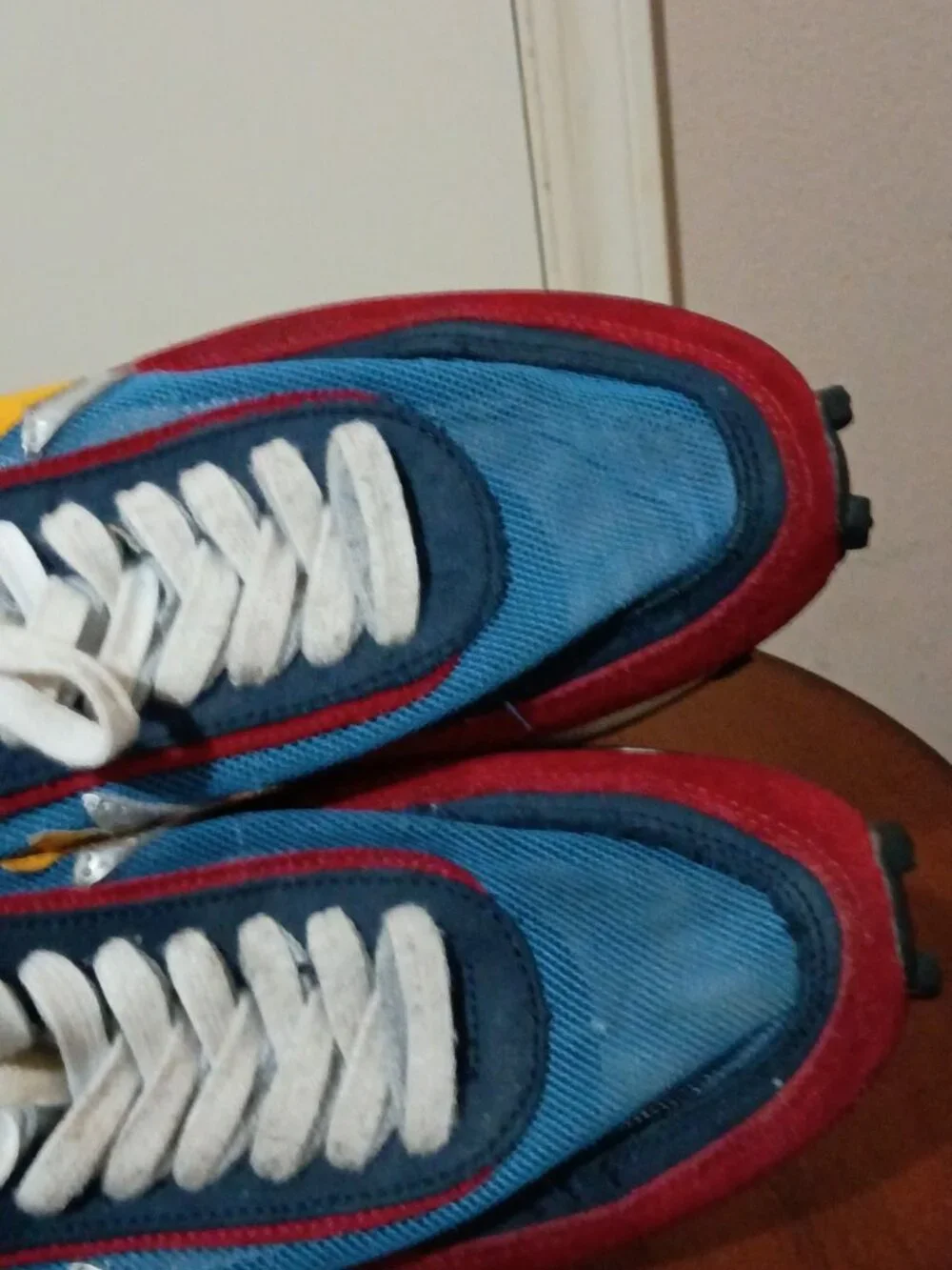 Nike Sacai LDWaffle Shoes Varsity Blue Red Men's 8.5 Running Sneakers BV0073-400